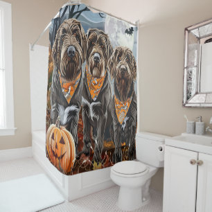 Cortina Para Box Griffon de Pontuação de Cabelo Rijo Halloween Assu