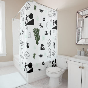 Cortina Para Box Grind & Gain Chá Curtain Motivational Money Art