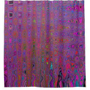 Cortina Para Box Groovy Magenta Magenta - Ondas Atômicas Psicélicas