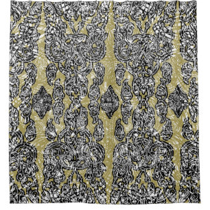Cortina Para Box grunge sem costura, padrão floral cambojano, ab