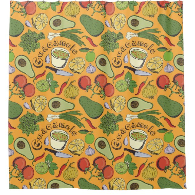 Cortina Para Box Guacamole Pattern (Frente)