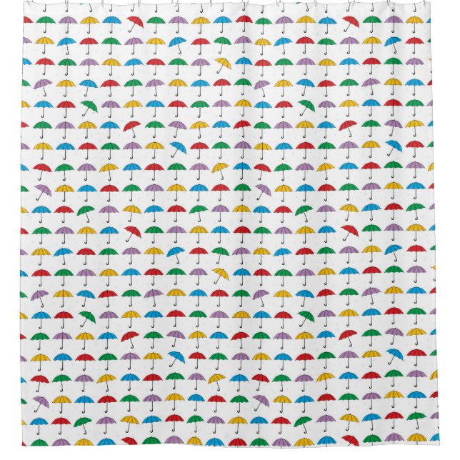 Cortina Para Box Guarda-chuvas na cortina Chá (Frente)