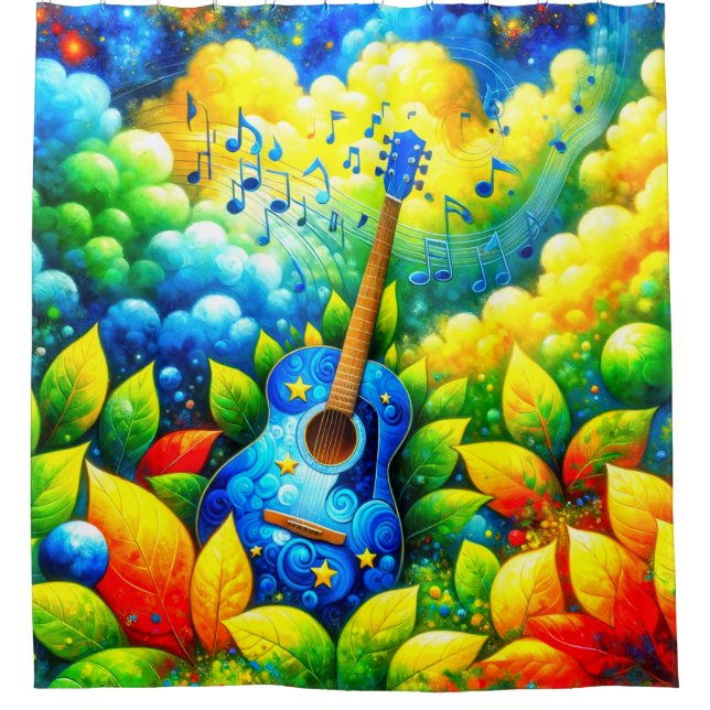 Cortina Para Box Guitar Art (Frente)