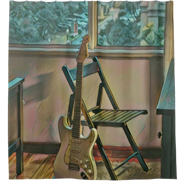 Cortina Para Box guitarist birthday gift (Frente)