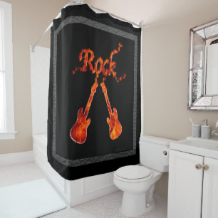 Cortina Para Box Guitarras Black Flame Rock