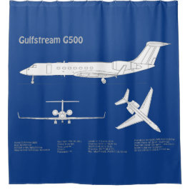 Cortina Para Box Gulfstream G500 - Planos de Impressão Blueprint de