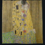 Cortina Para Box Gustav Klimt, O Beijo<br><div class="desc">Cortina de chá com a pintura de Gustav Klimt chamada "O Beijo". A pintura "The Kiss" é uma pintura com um homem e mulheres num beijo sobre um falho ouro e fundo verde. Personalizável.</div>