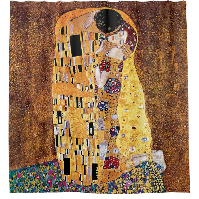 Cortina Para Box Gustav Klimt - O Beijo - Vintage Art Nouveau (Frente)