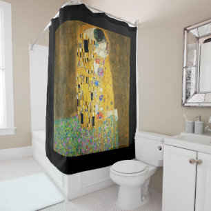 Cortina Para Box Gustav Klimt O Beijo Vintage Art Nouveau Painting