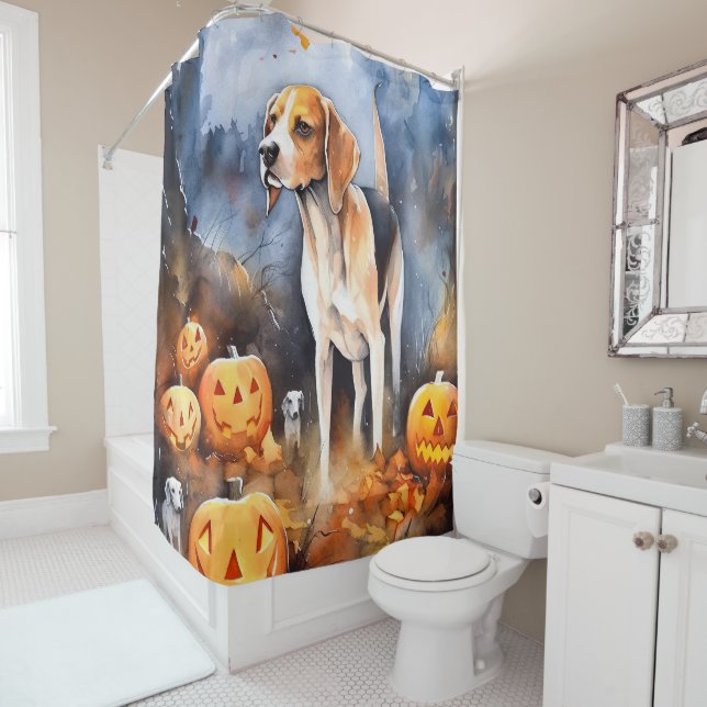 Cortina Para Box Halloween American English Foxhound Com Pumpkins (In Situ)