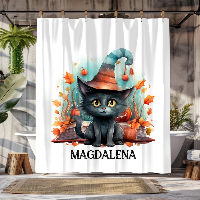 Cortina Para Box Halloween Black Cat Autumn Witchy (Criador carregado)