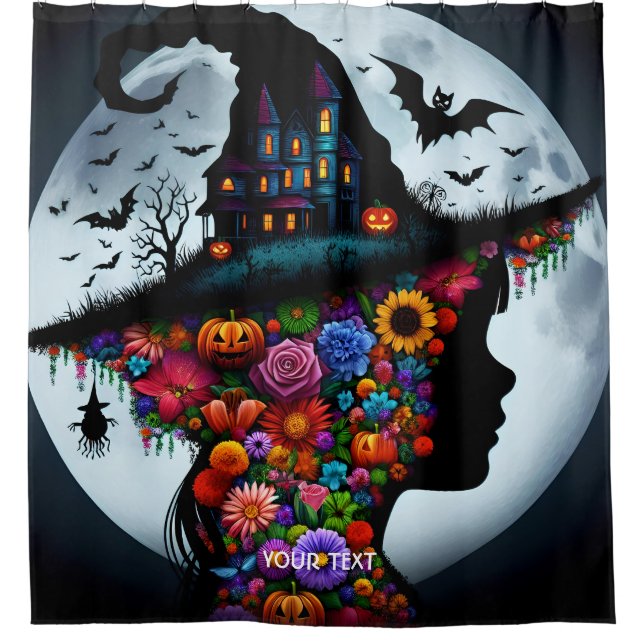 Cortina Para Box Halloween de bruxa de bruxa fantástica (Frente)
