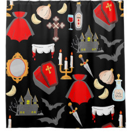 Cortina Para Box halloween gótico vampiro alho água benta presas