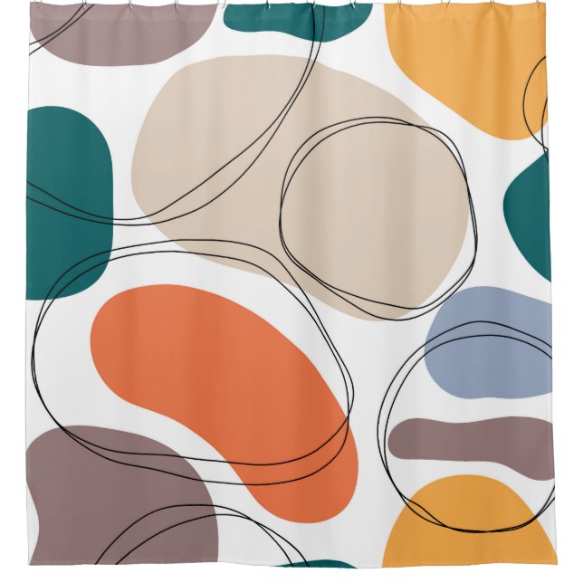 Cortina Para Box Hand drawn geometric seamless modern abstract mult (Frente)