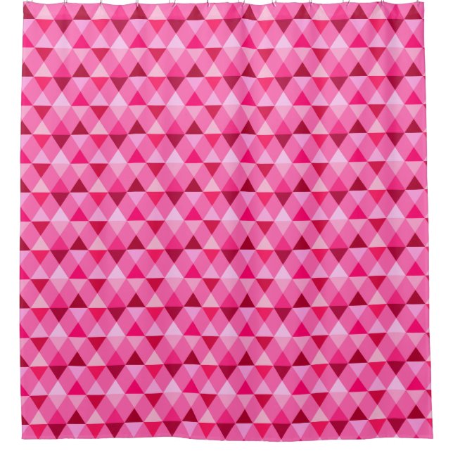 Cortina Para Box Harlequin / padrão diamante - Rosa Rosa (Frente)