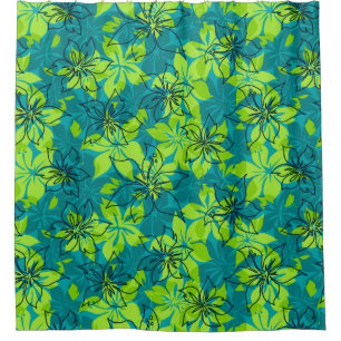 Cortina Para Box Hawaiian Camo do hibiscus de Olowalu