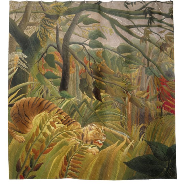 Cortina Para Box Henri Rousseau Tiger Em Uma Tempestade Tropical (Frente)