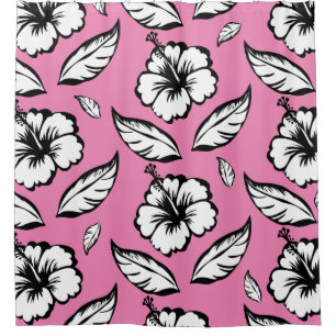 Cortina Para Box Hibiscus Floral