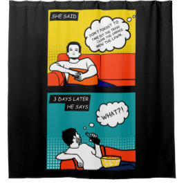 Cortina Para Box histórias em quadrinhos Geeks robustas de mel amar