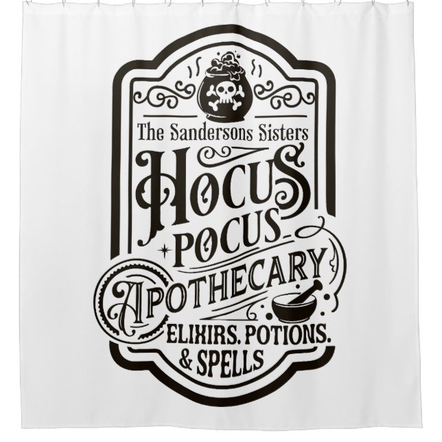 Cortina Para Box Hocus Pocus Apothecary (Frente)