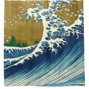 Cortina Para Box Hokusai Big Wave Japão Art