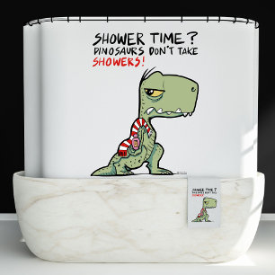 Cortina Para Box Hora do chá? Cartoon T-Rex Dinossaur Encantado