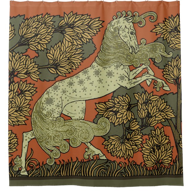 Cortina Para Box Horse Medieval Arts Artesanatos Art Nouveau (Frente)