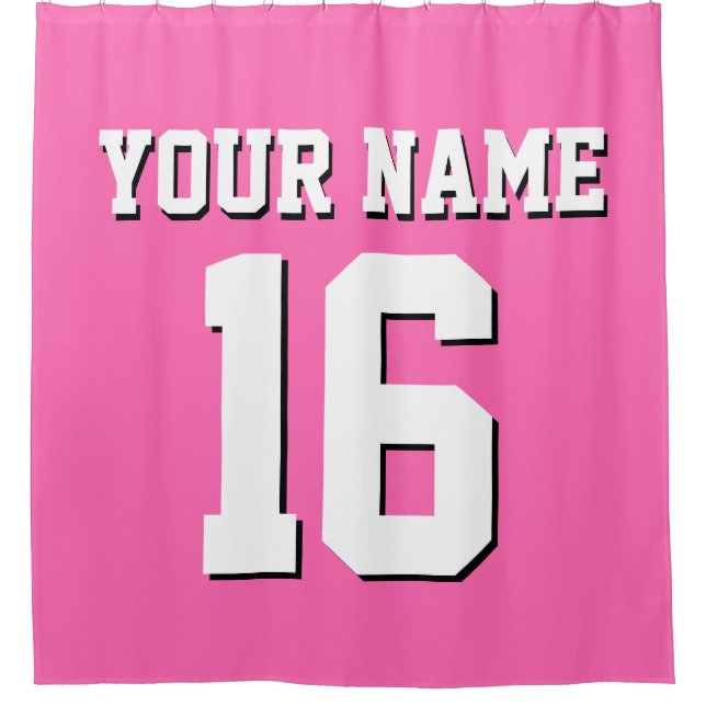 Cortina Para Box Hot Pink White Sports Jersey Team Jersey (Frente)