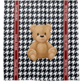 Cortina Para Box Houndstooth Bear Home,