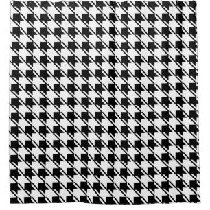 Cortina Para Box Houndstooth branco preto