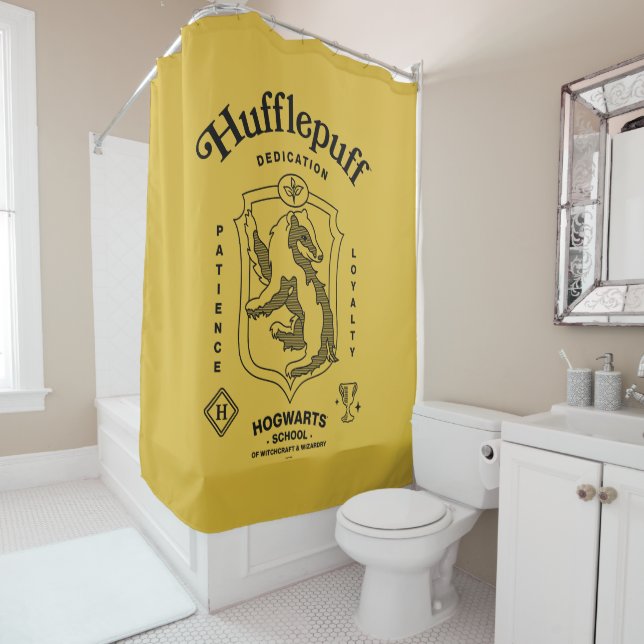 Cortina Para Box HUFFLEPUFF™ Dedication Patience Loyalty Crest (In Situ)