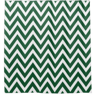 Cortina Para Box Hunter Green e White Chevron