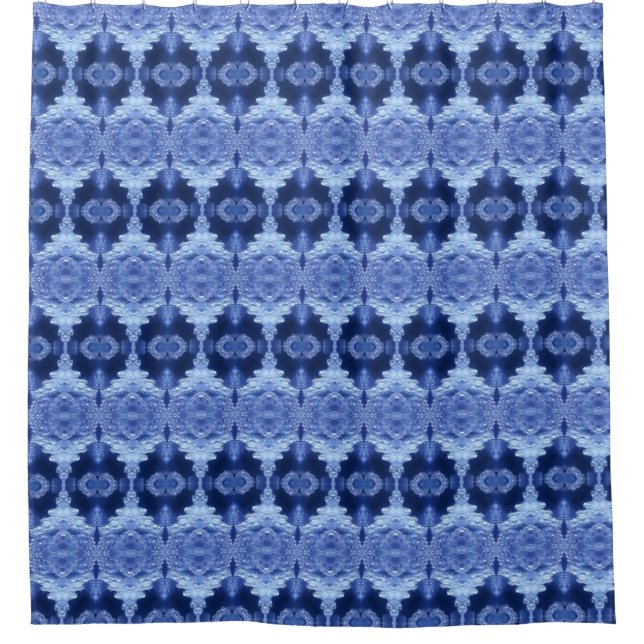 Cortina Para Box Hy Blue Ikat Zen (Frente)