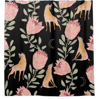 Cortina Para Box Hyena e Protea: Padrão de Vintagem Escura