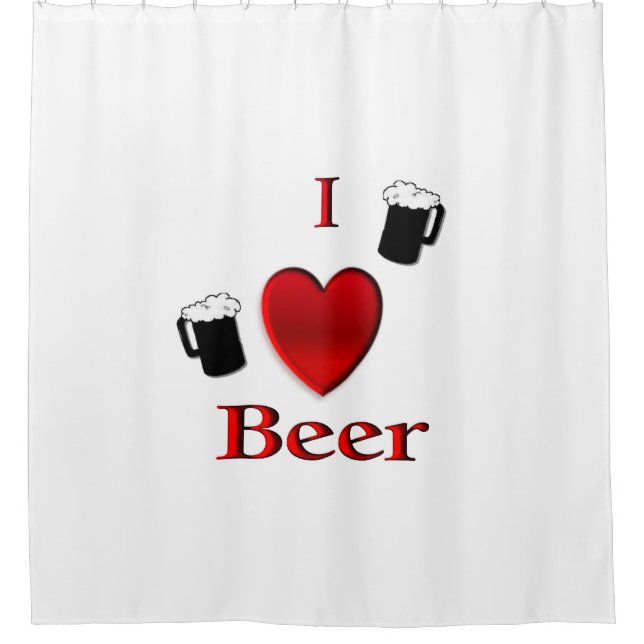 Cortina Para Box I Heart Beer Design (Frente)