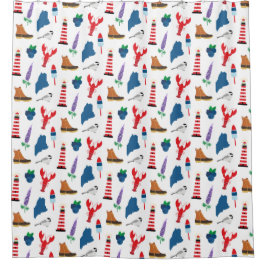 Cortina Para Box Ícones Maine