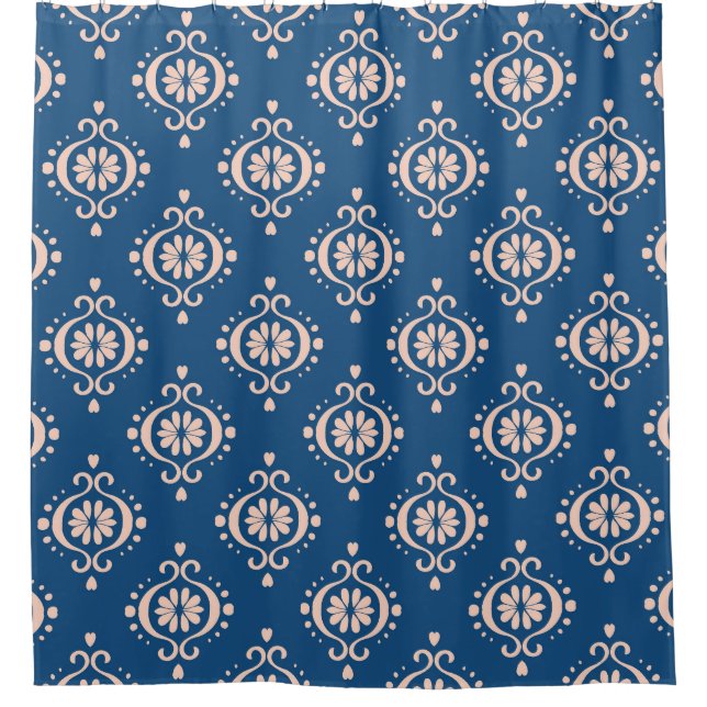 Cortina Para Box Ikat Geométrico Folklore Damask Ornament (Frente)