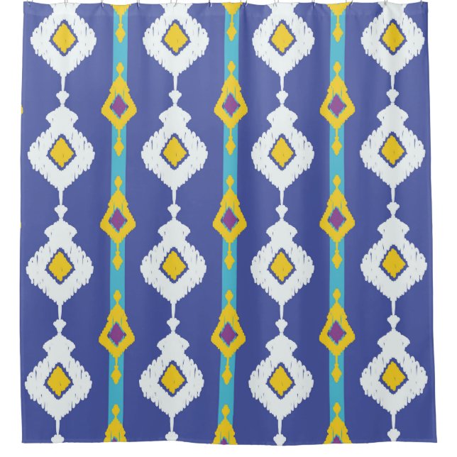 Cortina Para Box Ikat, padrão étnico perfeito. (Frente)