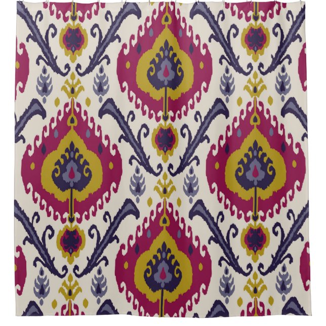 Cortina Para Box Ikat seamless pattern background Traditional patte (Frente)