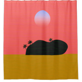 Cortina Para Box Ilha do Pôr do Sol