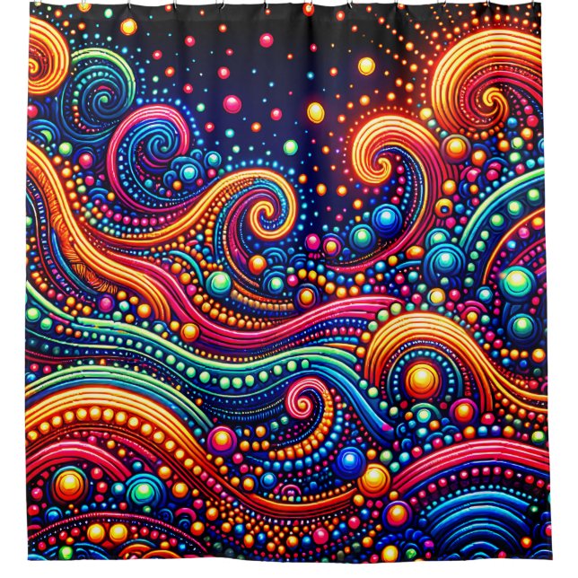 Cortina Para Box "Iluminação das ondas retrorreflectoras" (Frente)