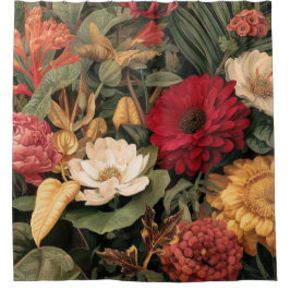 Cortina Para Box Ilustração Botânica Vintage