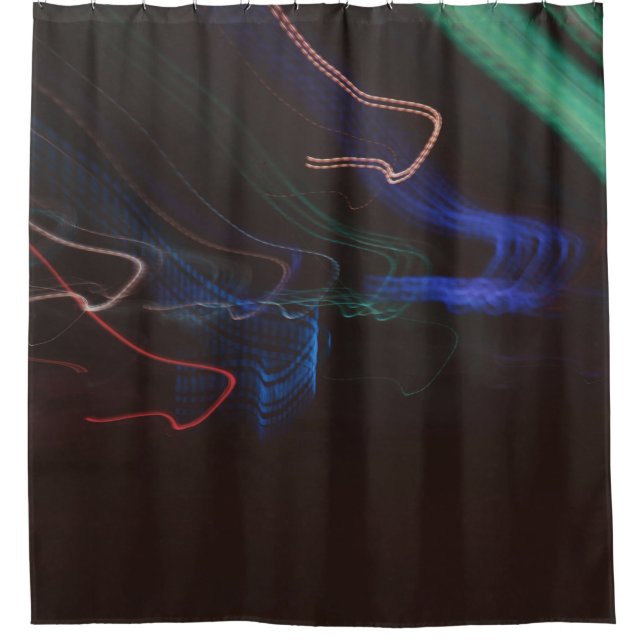 Cortina Para Box Ilustração das luzes LED de cor ajustada (Frente)