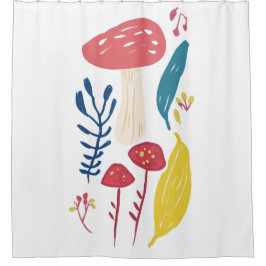 Cortina Para Box Ilustração de cogumelos