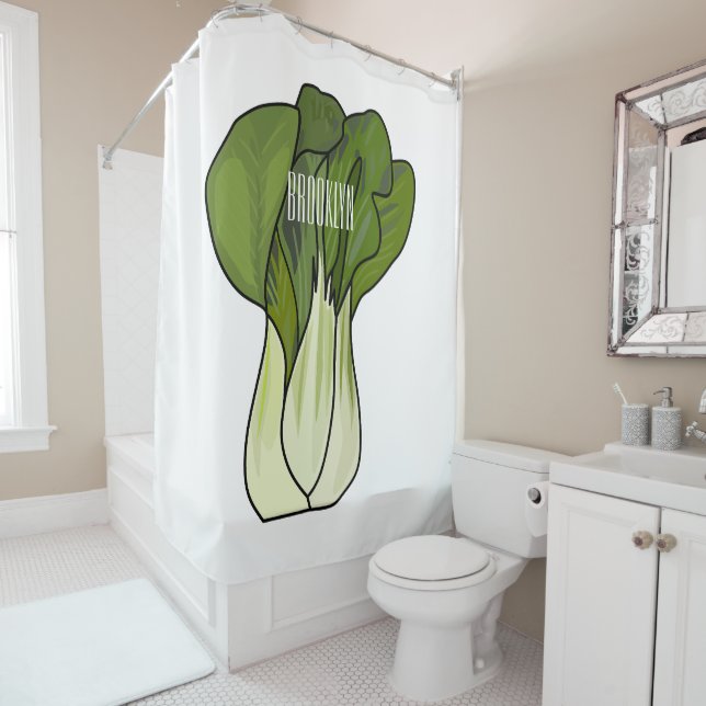 Cortina Para Box Ilustração de desenho animado Bok choy (In Situ)