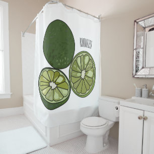 Cortina Para Box Ilustração de desenho animado do limão Kaffir