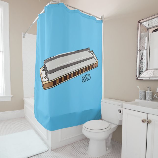 Cortina Para Box Ilustração de desenho da Harmonica (In Situ)