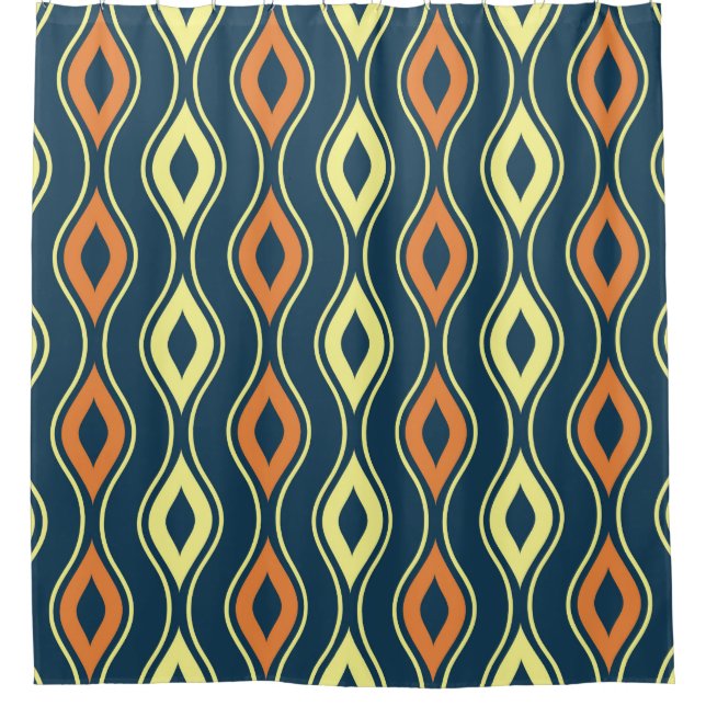 Cortina Para Box ilustração de padrão ornamental sem descontinuidad (Frente)