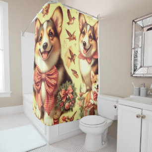 Cortina Para Box Ilustração do Cardião de Corgi Galês