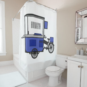 Cortina Para Box ilustração do desenho do carrinho de comida